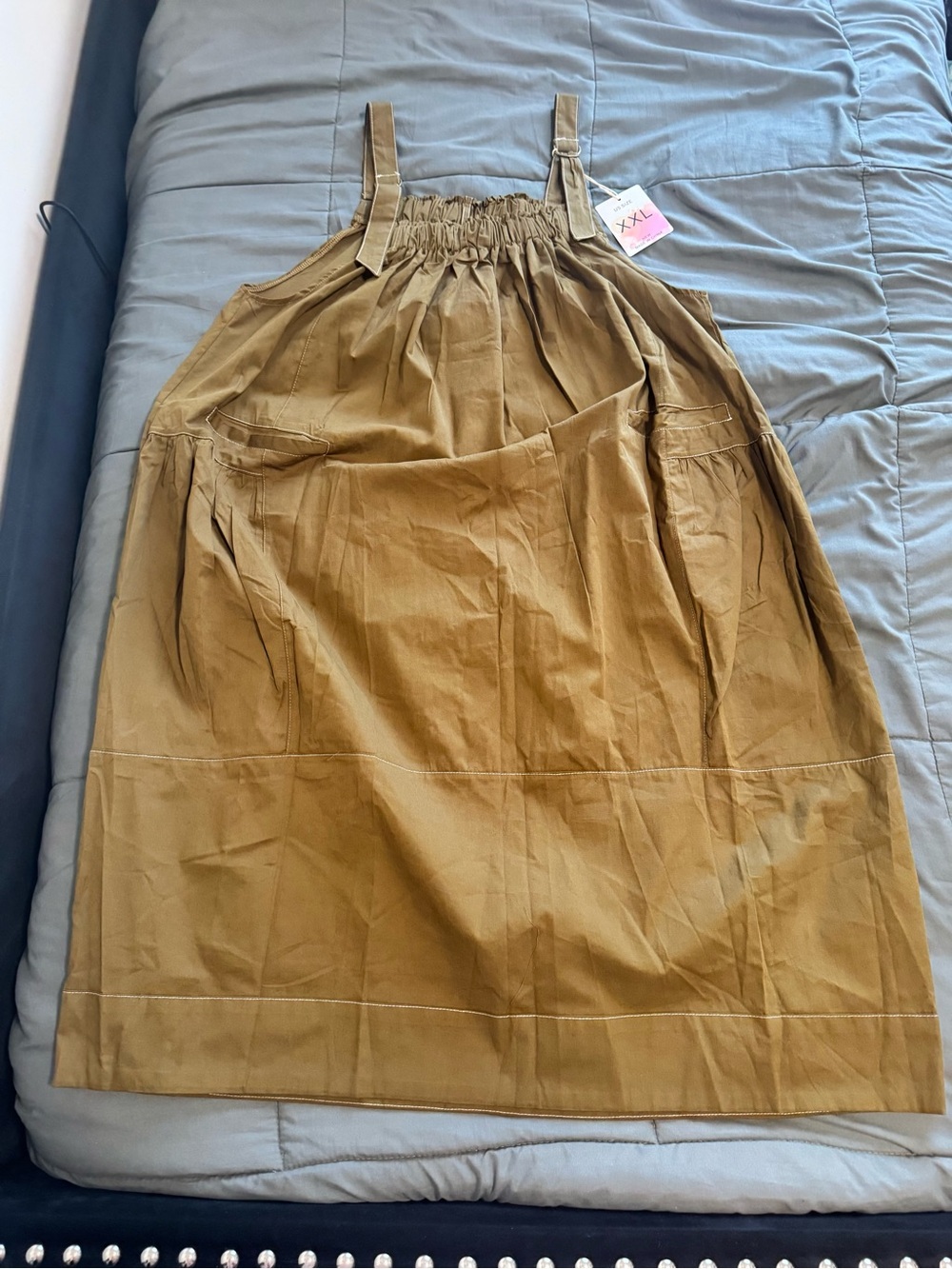 NWT Olive Green Strappy Barrel Midi Dress Size  XXL - Picture 4 of 6